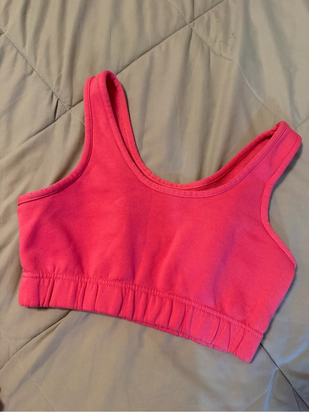 refuge Hot Pink Athletic Crop Tank